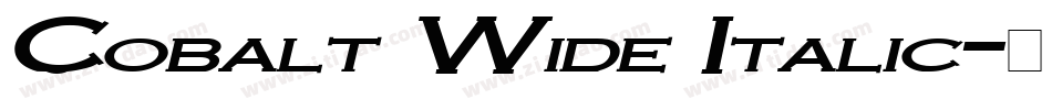 Cobalt Wide Italic字体转换